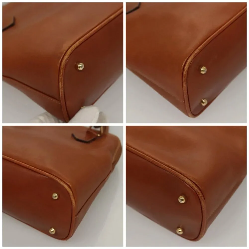 GUCCI Hand Bag Leather Brown Gold 000 2214 0290 Auth ep9714 - Picture 16 of 16